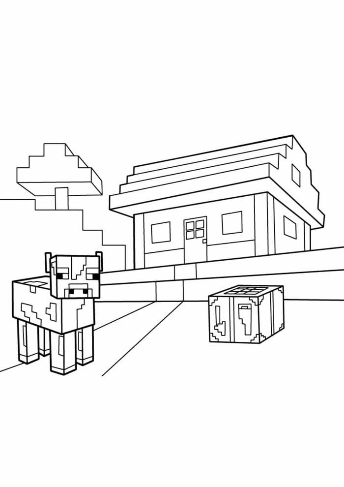 Desenho para colorir minecraft