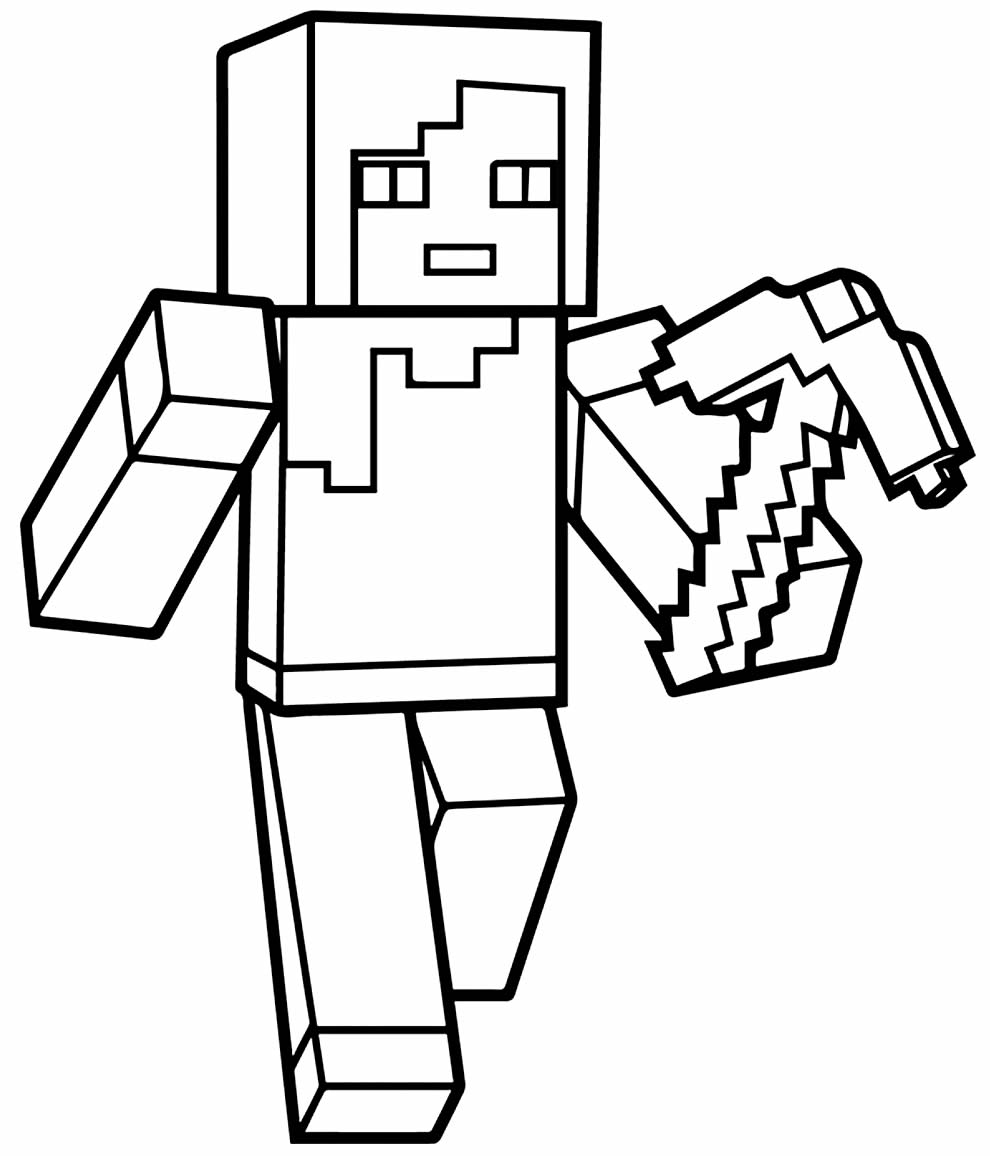 Desenho para colorir minecraft: 100 desenhos minecraft para colorir!