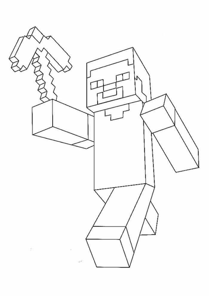 Problems e Melzinha desenho do Minecraft para desenhar e pintar 