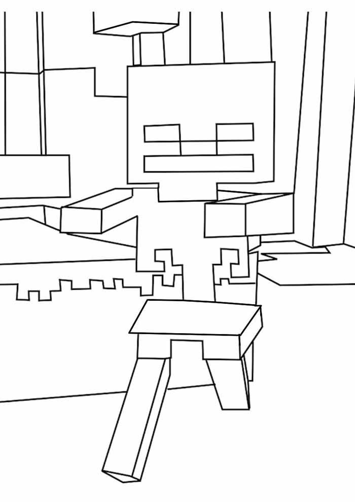 Desenho para colorir minecraft