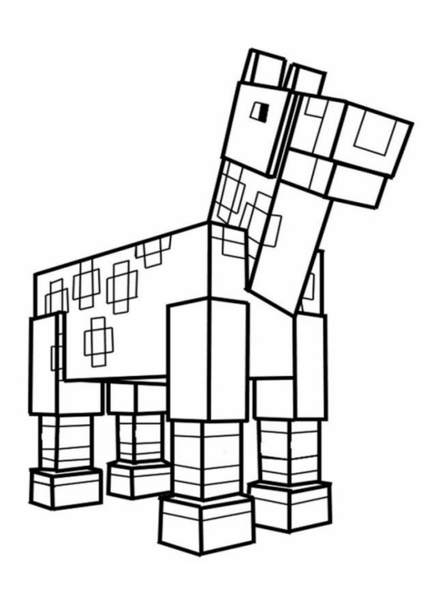 Desenho de Minecraft Casa para colorir