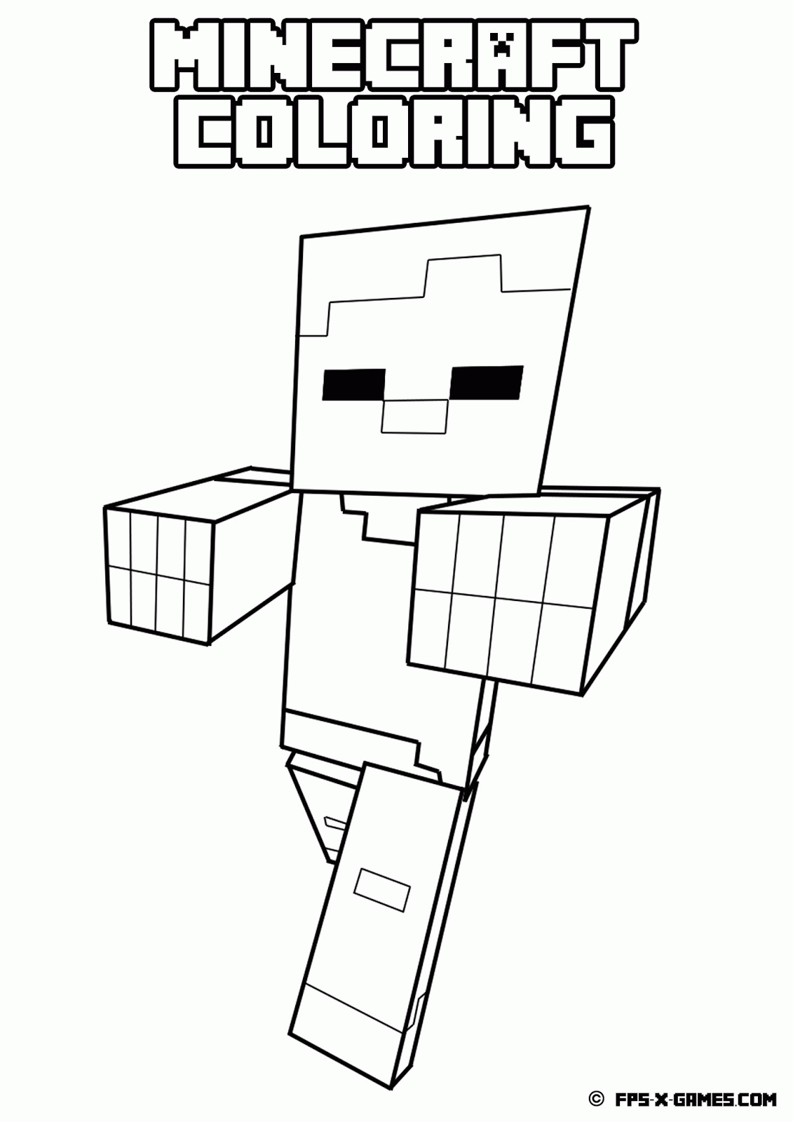 Explosivo do minecraft para colorir - Imprimir Desenhos