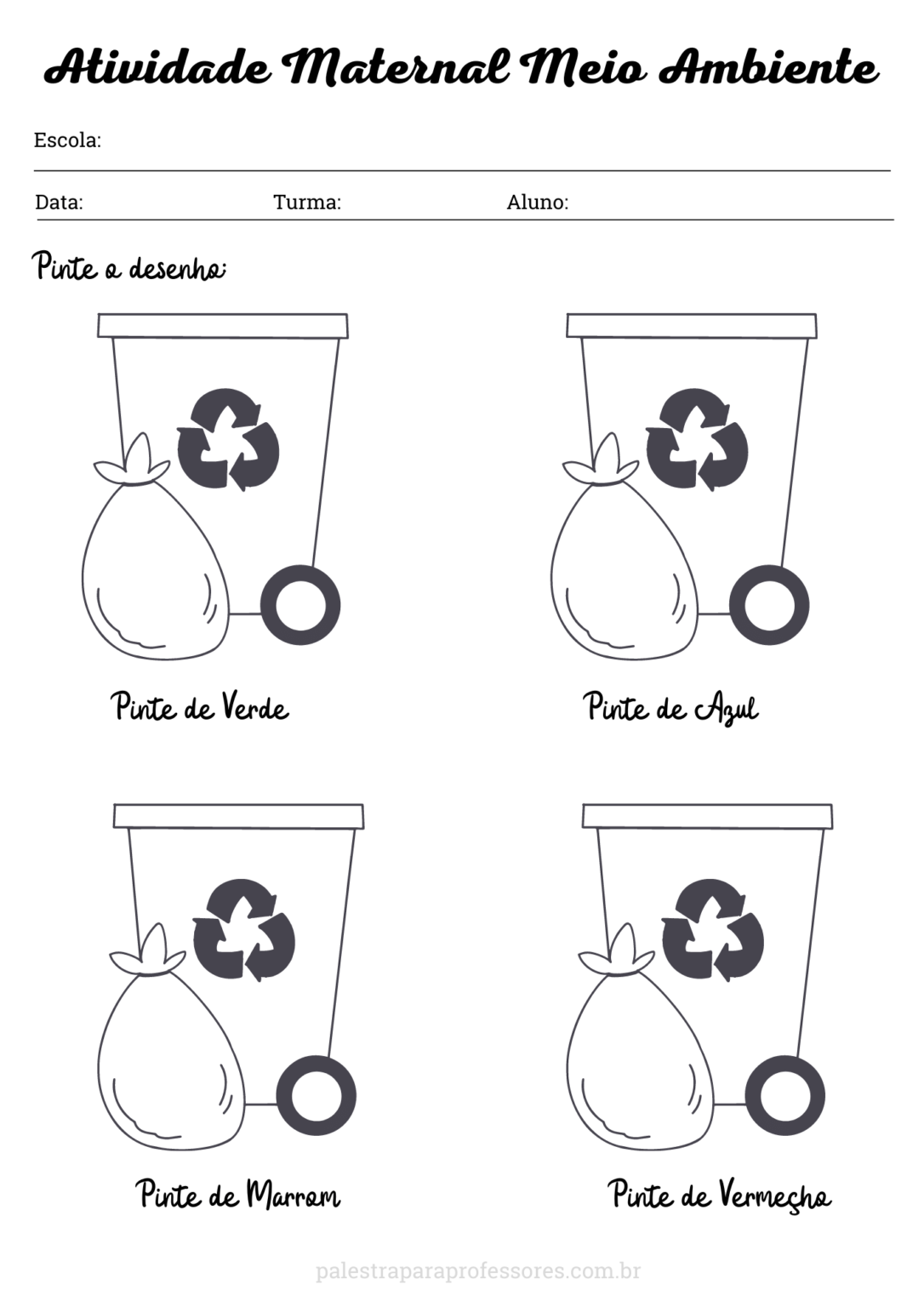 Atividade Meio Ambiente Maternal 2 - FDPLEARN