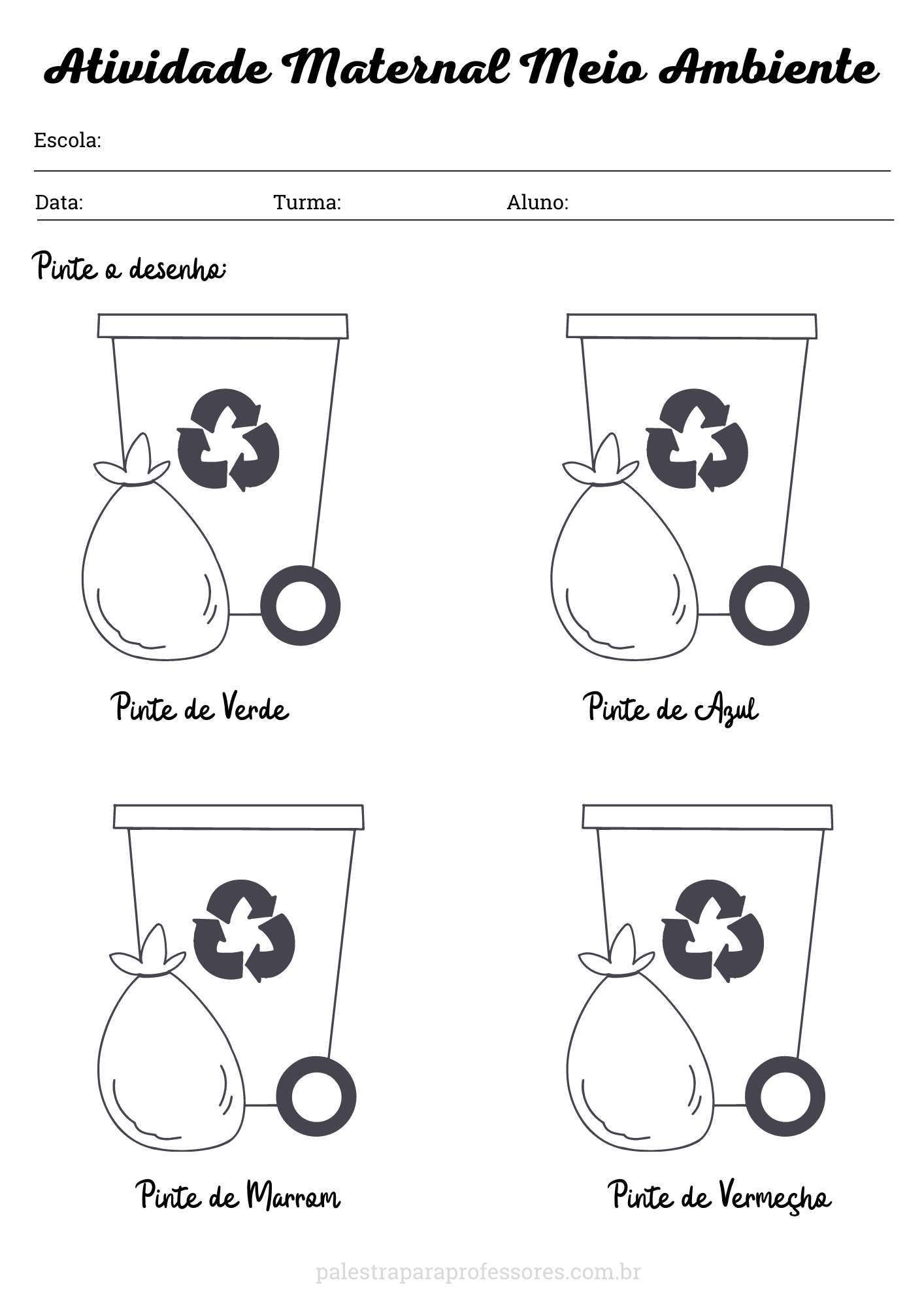 Atividade maternal meio ambiente