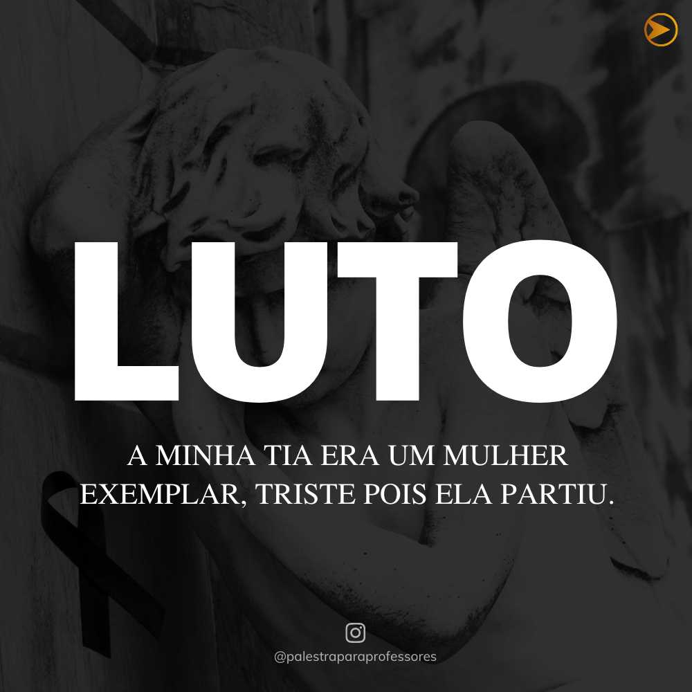 Mensagem de luto tia