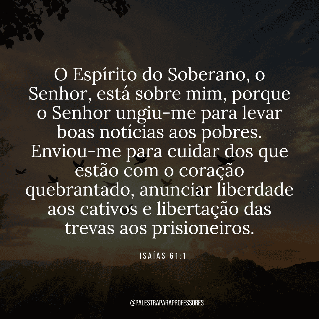 Culto de missões versículos Isaías 61:1