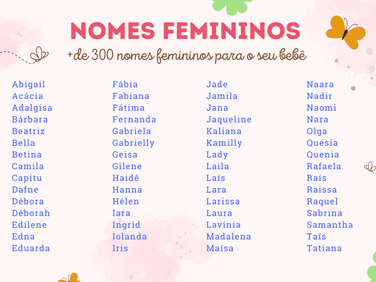 Os 48 nomes femininos americanos mais lindos para bebês - Dicionário de  Nomes Próprios