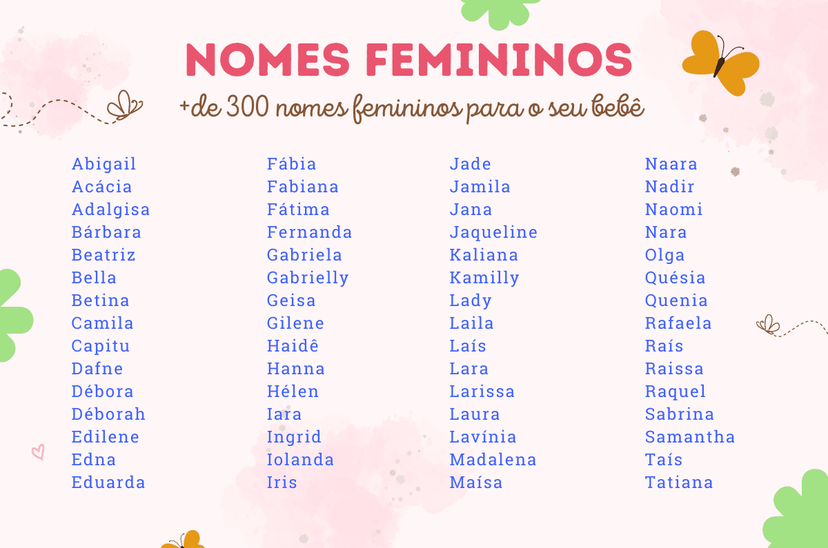 Nomes Femininos Com 7 Letras