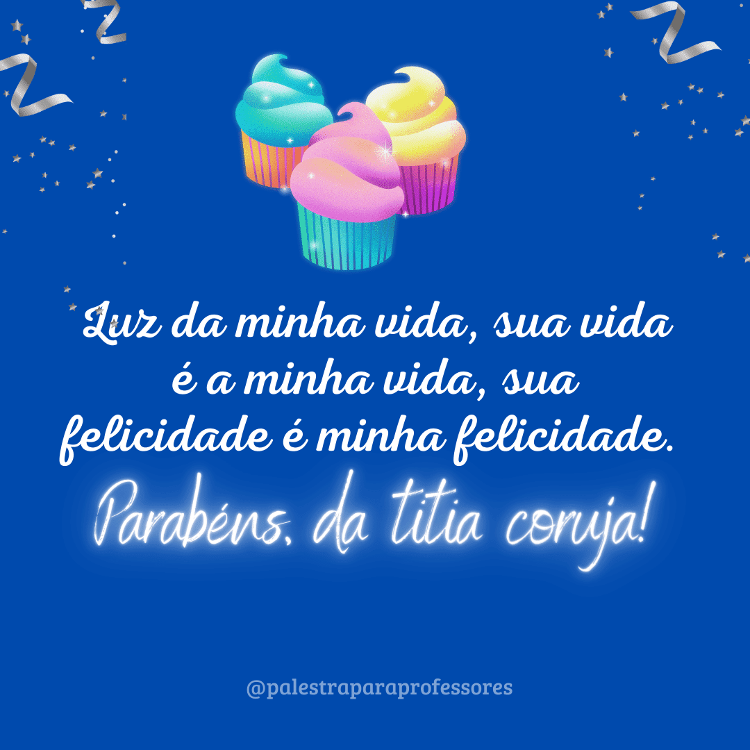 1 aninho da princesa da tia frases curtas