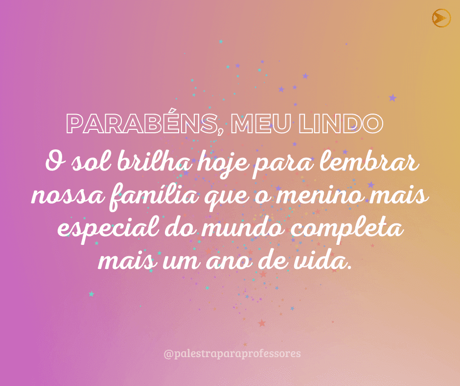 Mensagem de aniversário de tia para sobrinho