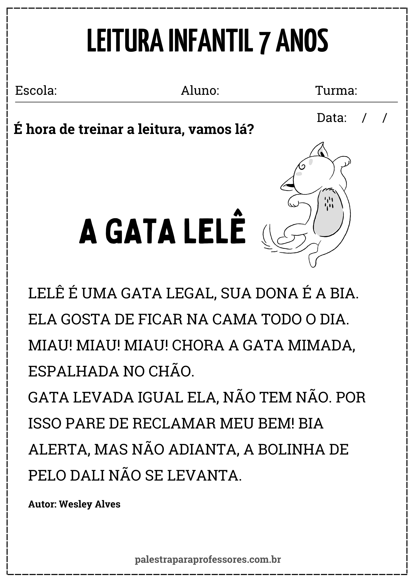 A PIPA E O PIÃO - texto curto para aprender a ler e praticar