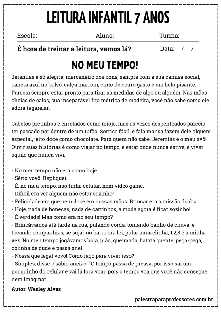 Leitura infantil 7 anos: Baixe gratuitamente histórias infantis