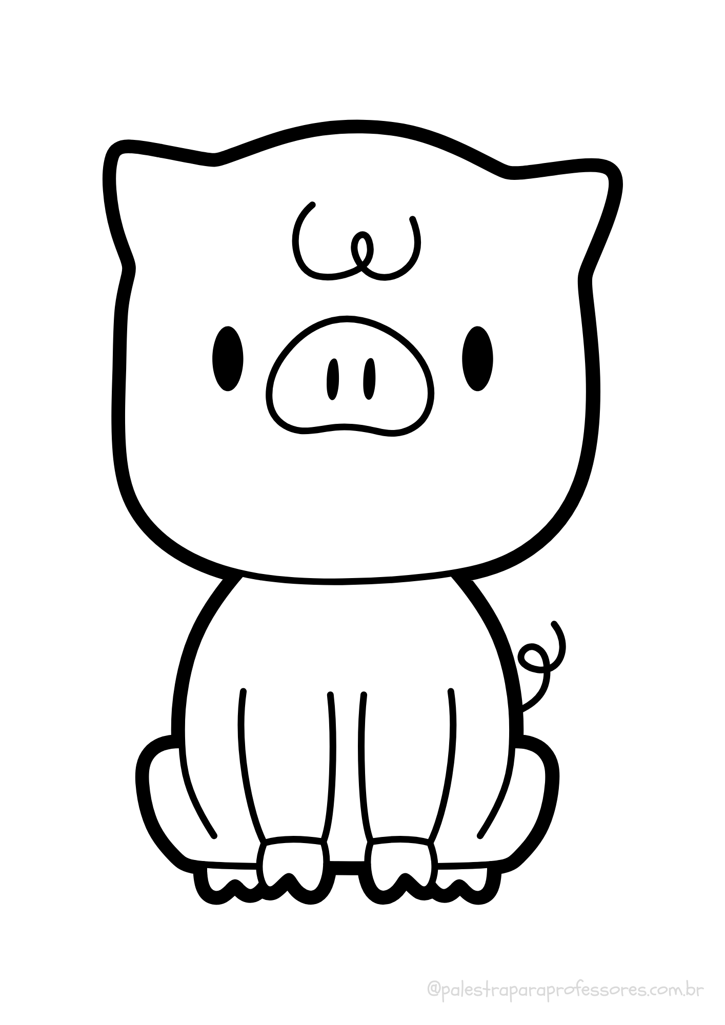 Kawaii de Animais para colorir - Desenhos Imprimir