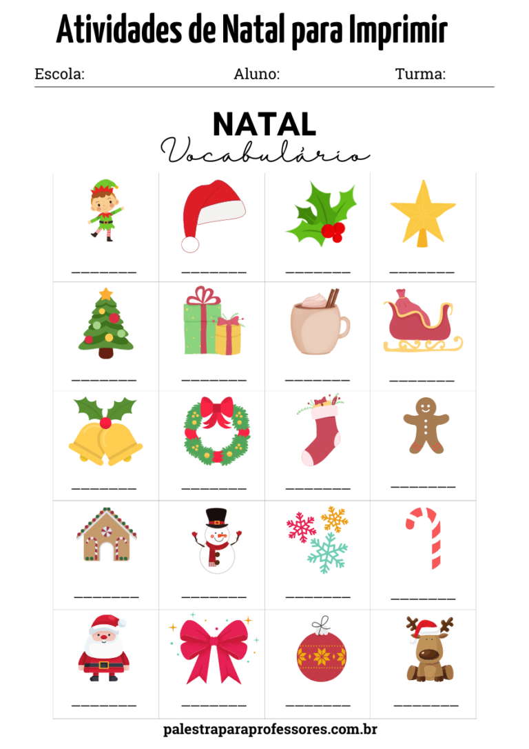 Atividades de Natal para imprimir: 50 atividades de natal e imprimir