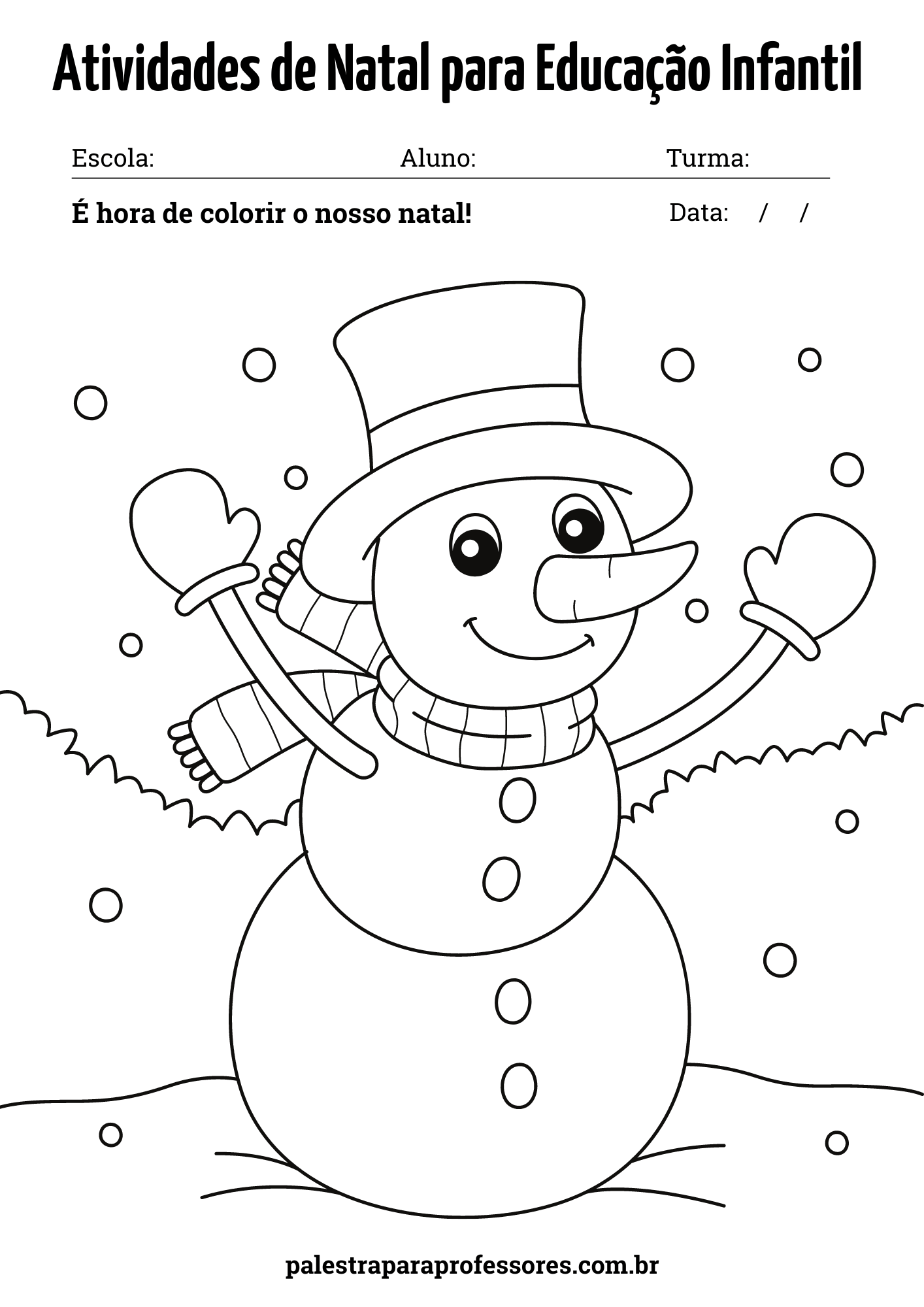 Atividades de Natal para Educação Infantil: 33 desenhos de Natal!