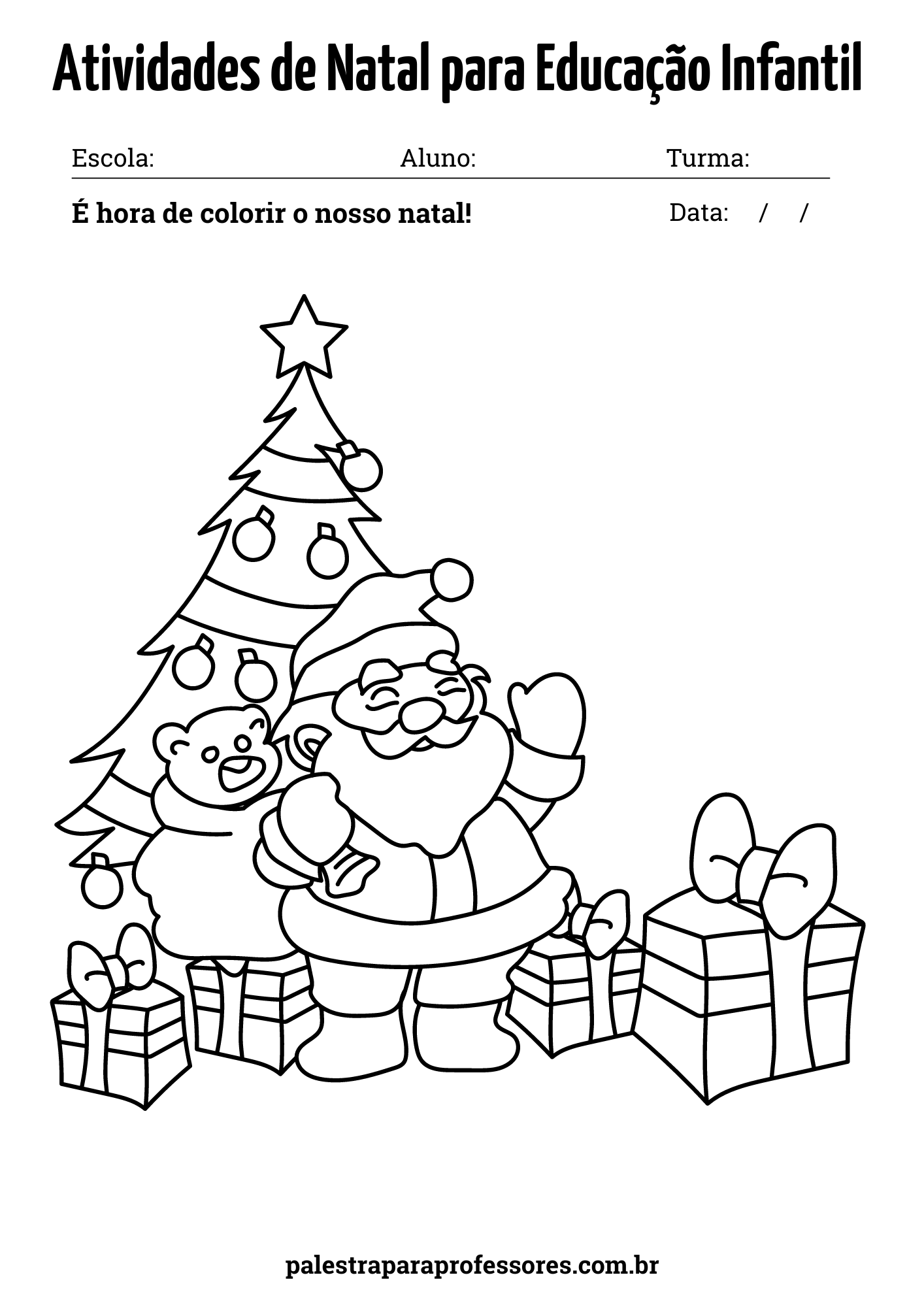 Atividades de Natal para Educação Infantil: 33 desenhos de Natal!