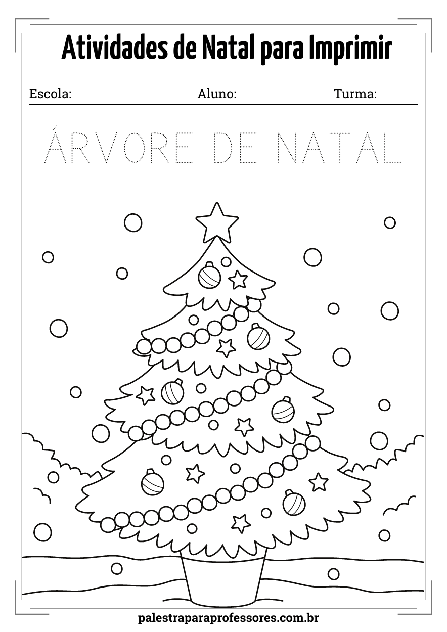 Atividades de Natal para imprimir