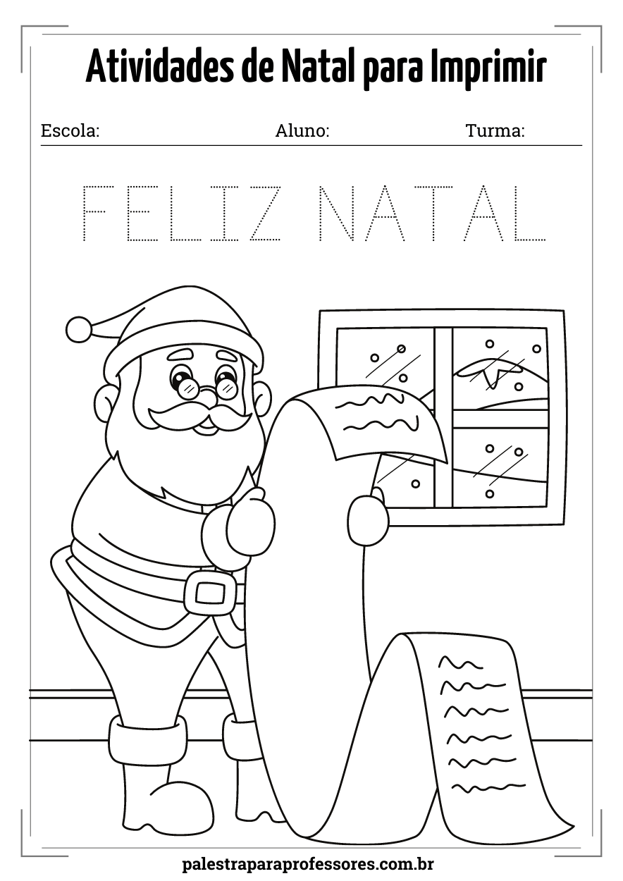 Atividades de Natal para Colorir: Imprimir PDF