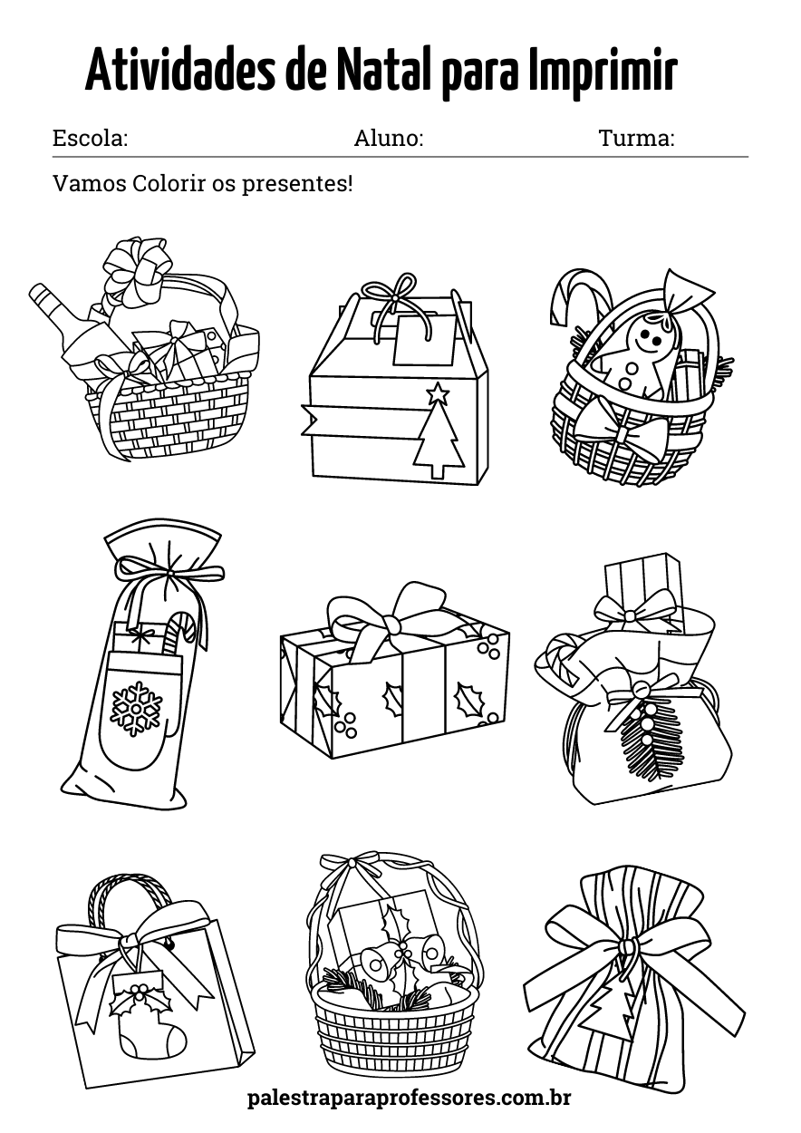Atividades de Natal para imprimir: 50 atividades de natal e imprimir