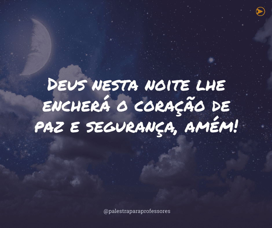 Mensagem de boa noite de Deus