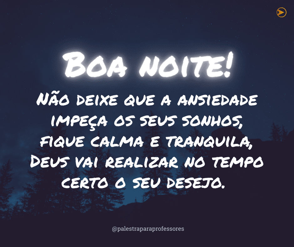 Mensagem de boa noite de Deus