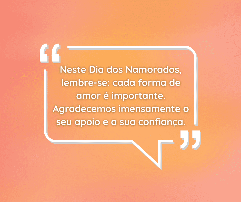 Frases Dia dos Namorados para clientes