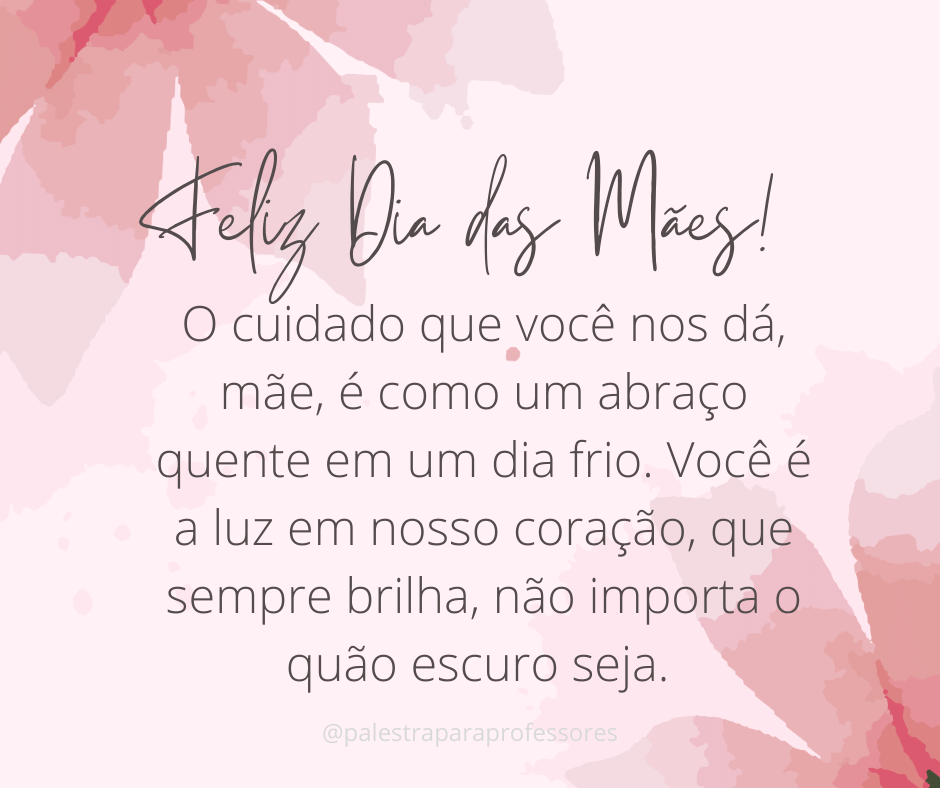 Mensagem para o dia das mães para imprimir