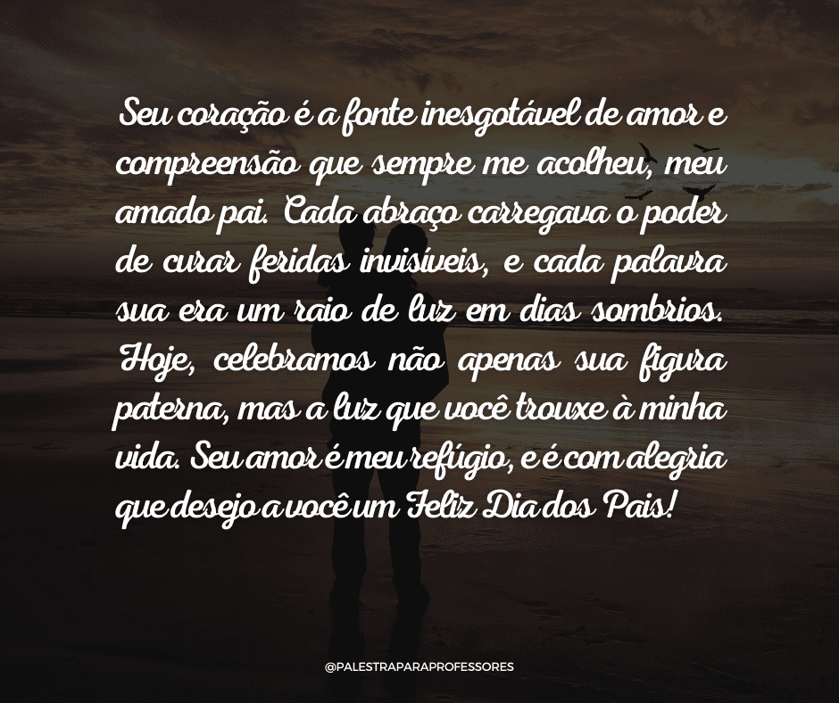 Texto para o dia dos pais emocionante