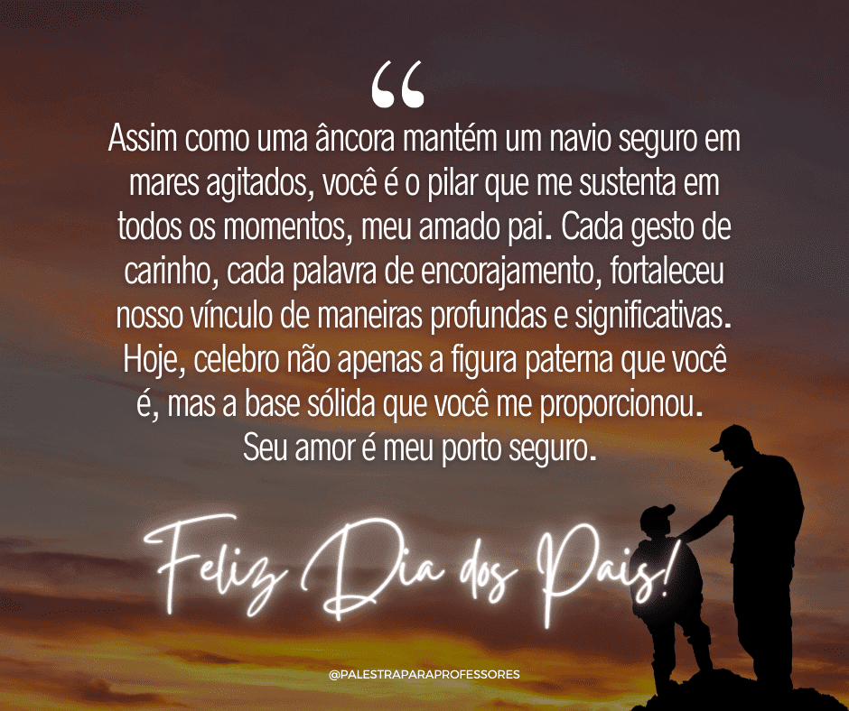 Texto para o dia dos pais emocionante