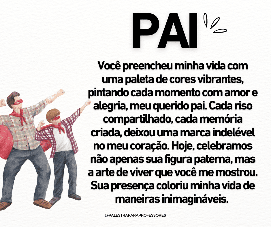 Texto para o dia dos pais emocionante