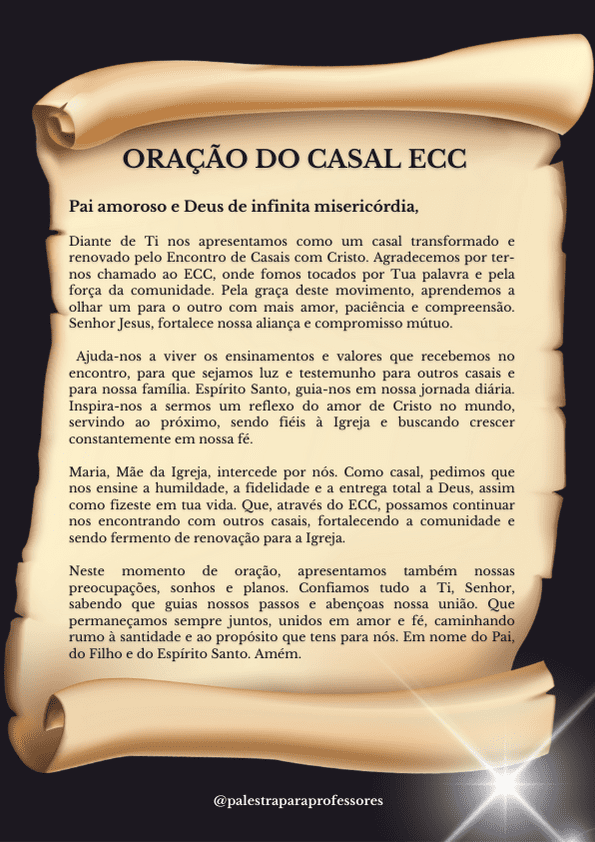 oração do casal ecc