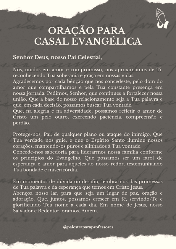 oração para casal-evangélica