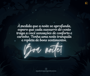 Boa noite com carinho