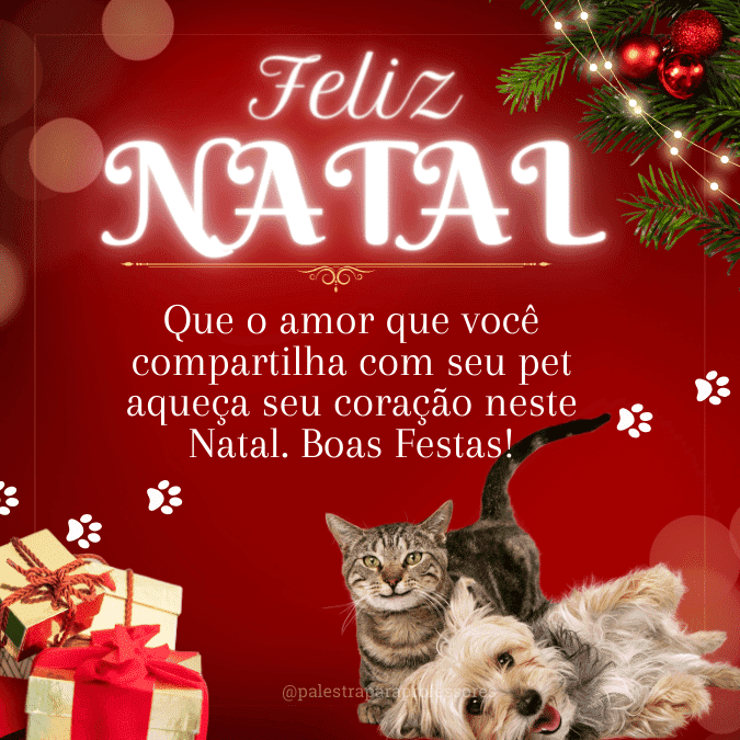 Mensagem de natal para clientes pet shop