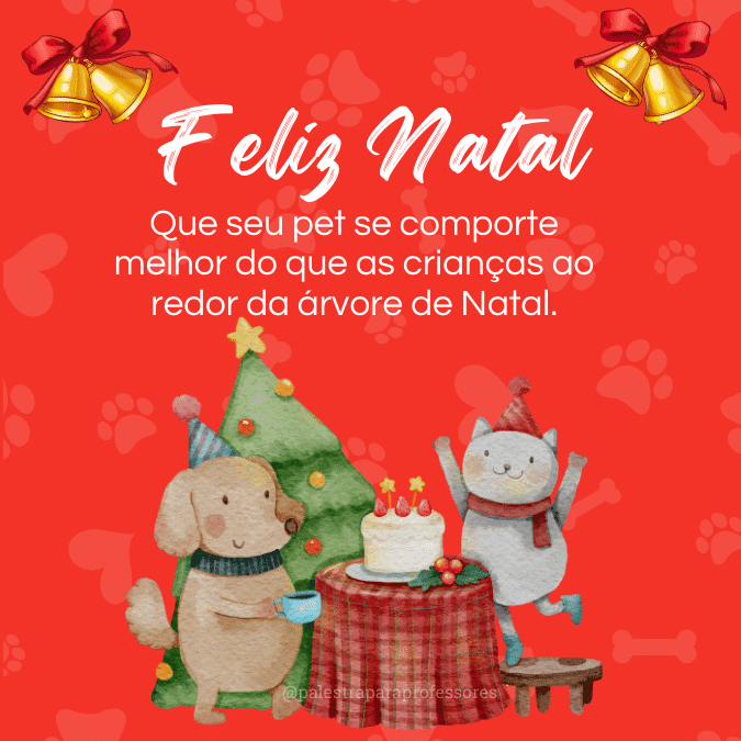 Mensagem de natal para clientes pet shop