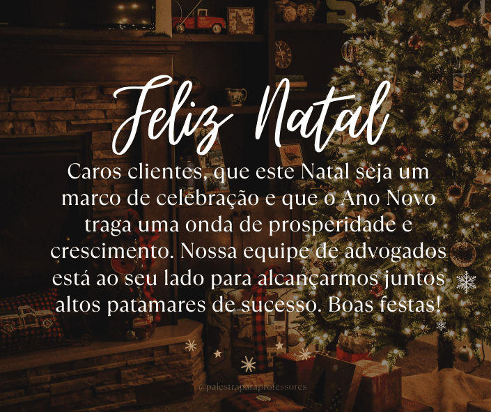 Mensagem de natal para clientes escritório de advocacia