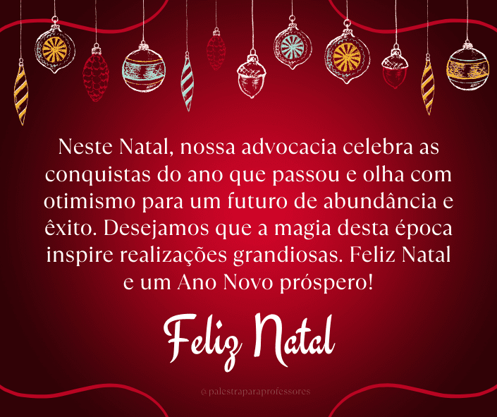 Mensagem de natal para clientes escritório de advocacia