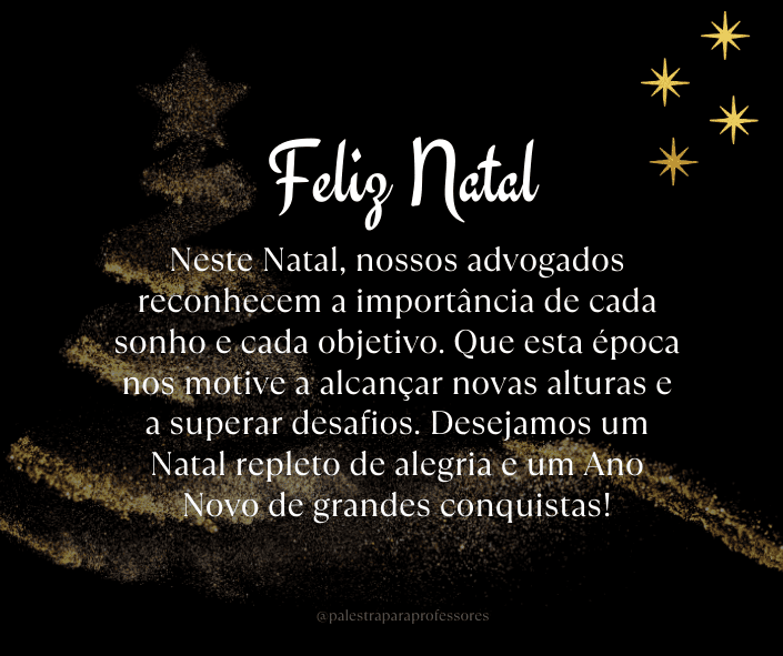 Mensagem de natal para clientes escritório de advocacia