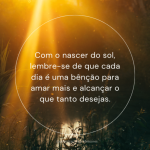 Bom dia motivacional Deus
